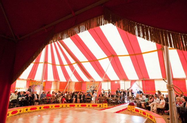 circus big tent wedding