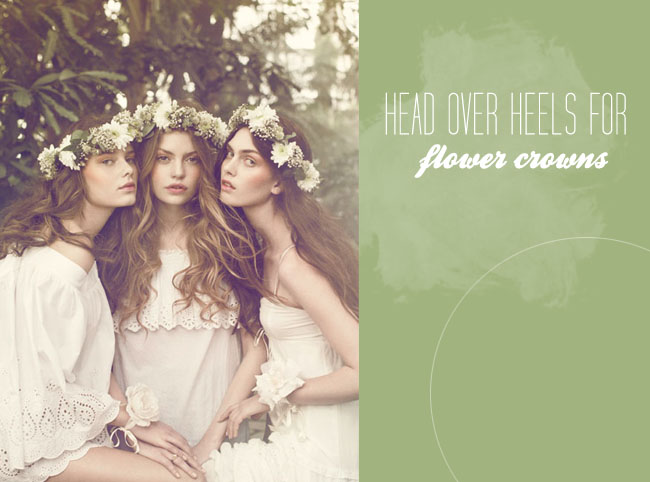Head Over Heels For Flower Crowns Green Wedding Shoes Wedding Blog 