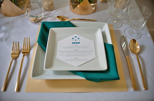 Gold Teal Modern Table Inspiration Green Wedding Shoes Wedding Blog 