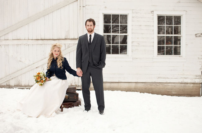 winter wedding inspiration in the snow After this morning's wedding with