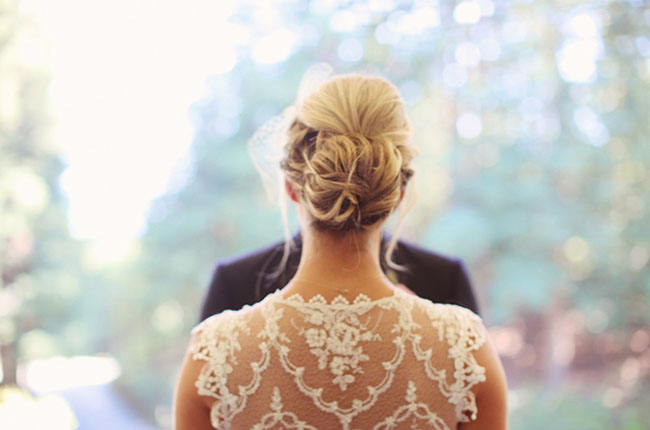 lace backed wedding dress