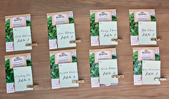 green place cards