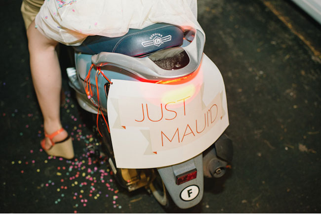 just married scooter