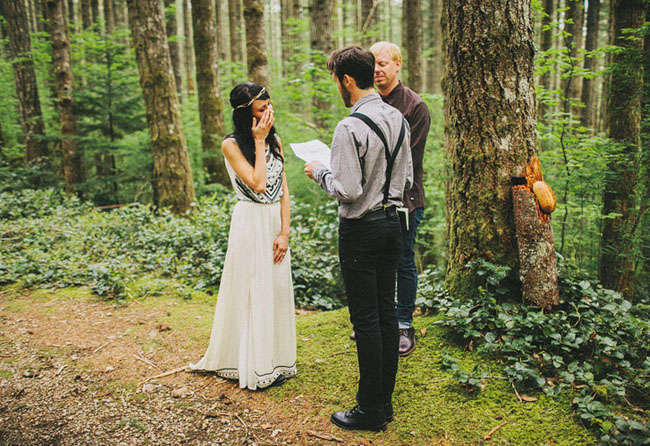 vows in the woods