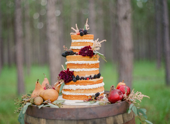 naked rustic cake