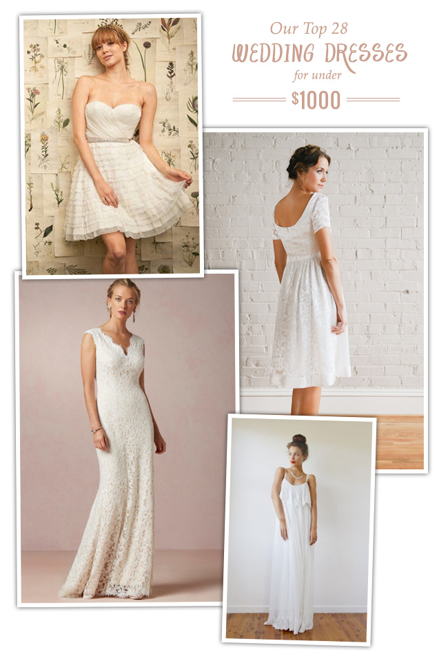 Our Top 28 Favorite Wedding Dresses for under 1000