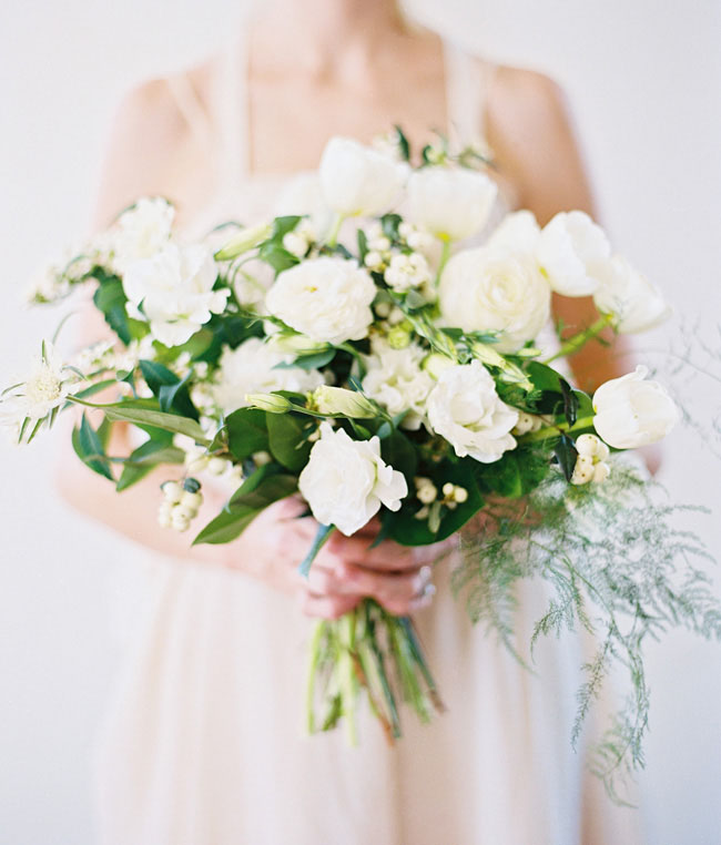 white organic inspiration bouquet