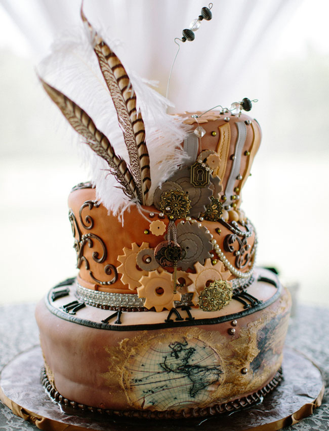 steampunk wedding cake