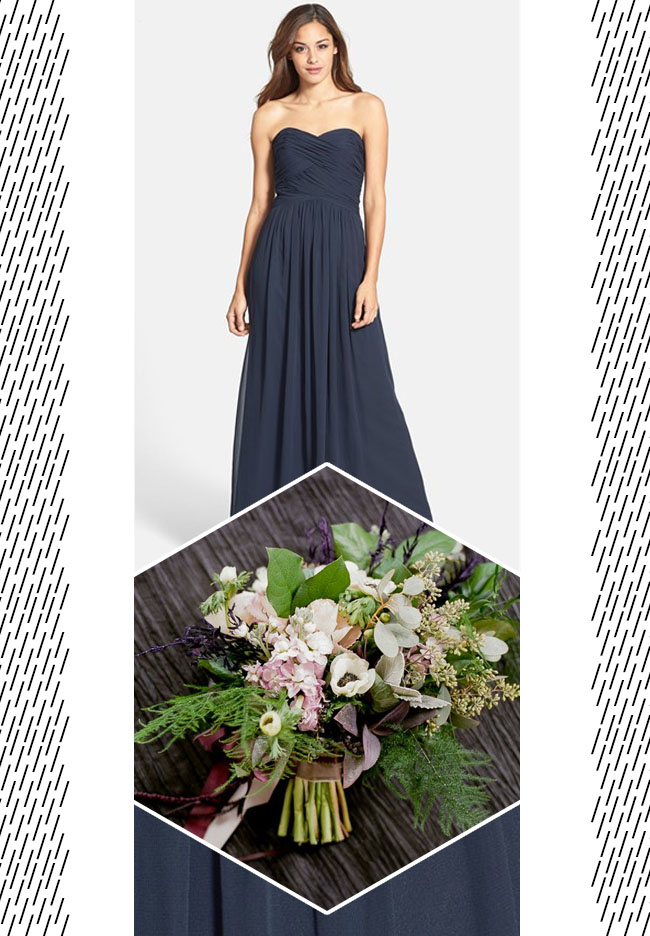 Match your dress with your bouquet