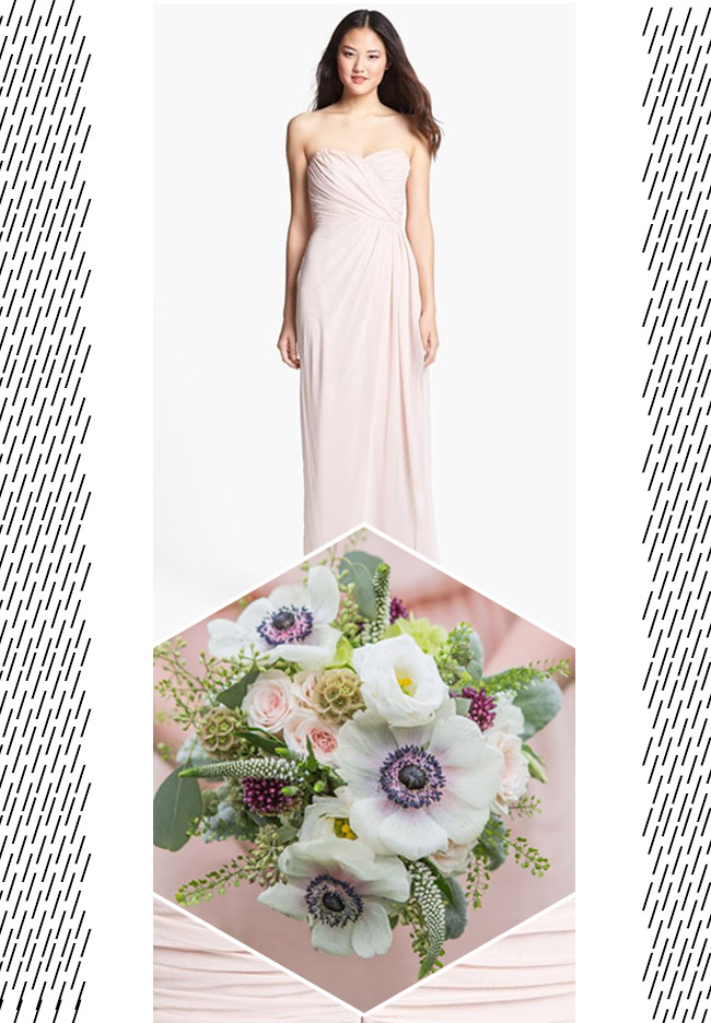 Match your dress with your bouquet