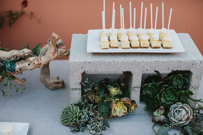 concrete block dessert table