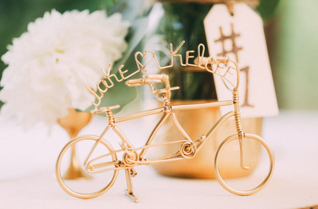 golden bicycle