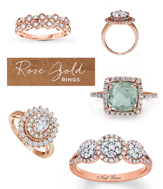 Rose Gold + Heirloom Engagement Rings from Jared