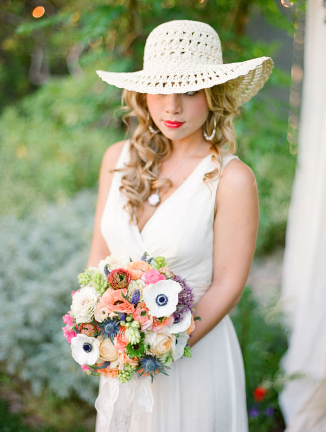 bride with a hat