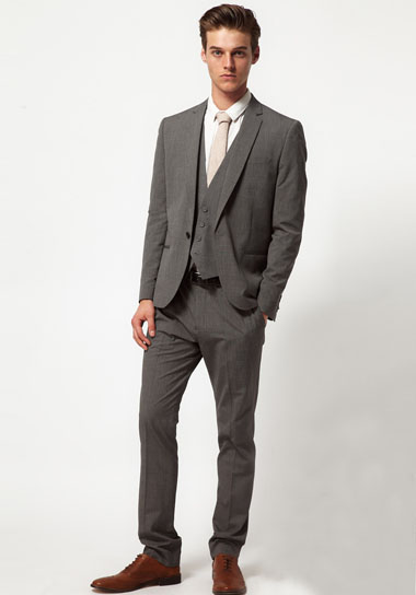 ASOS Slim Fit Suit in Gray | Green Wedding Shoes Wedding Blog | Wedding ...