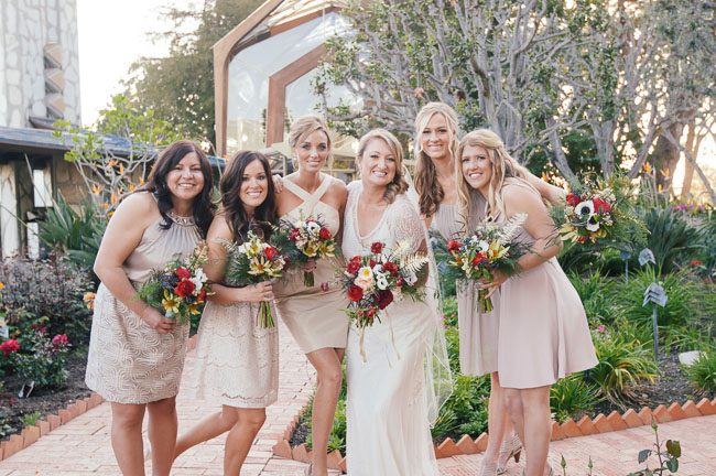 bridesmaids with bridesmaid dresses